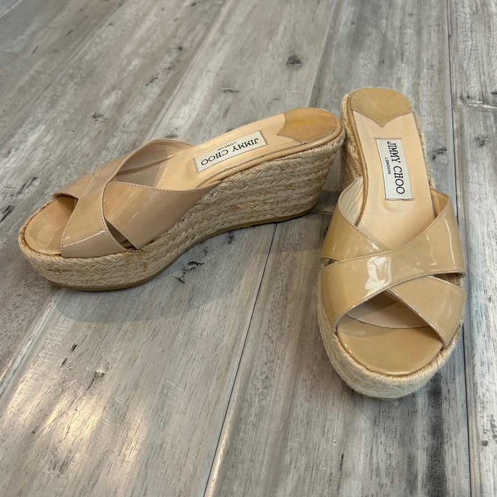 Jimmy Choo Patent Leather Espadrille (38)